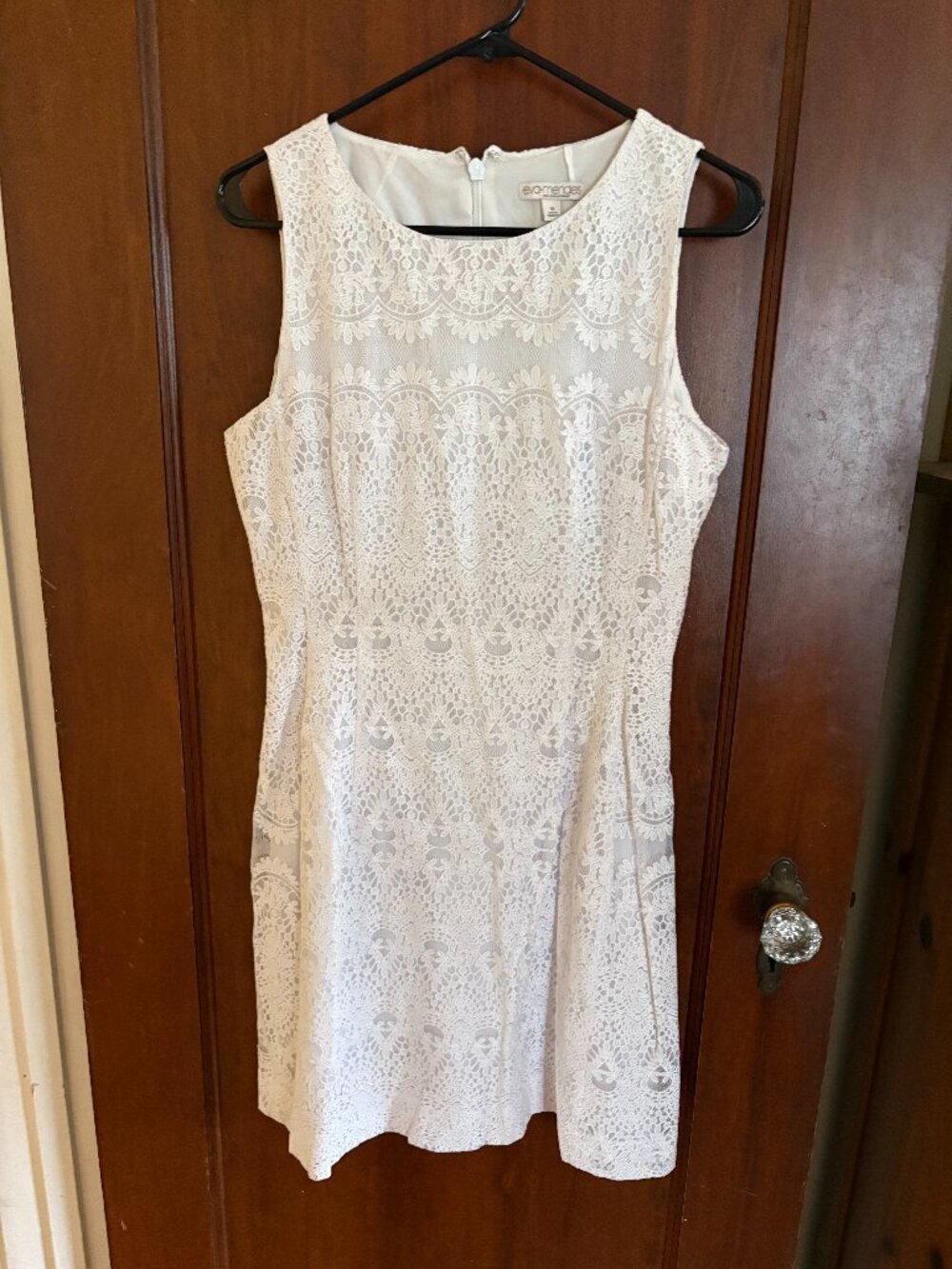 White Lacey Mini Dress (Eva Mendes, New York Company, Size 10)